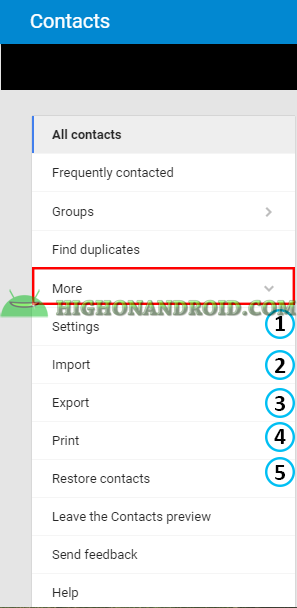 Android Contacts Backup 19