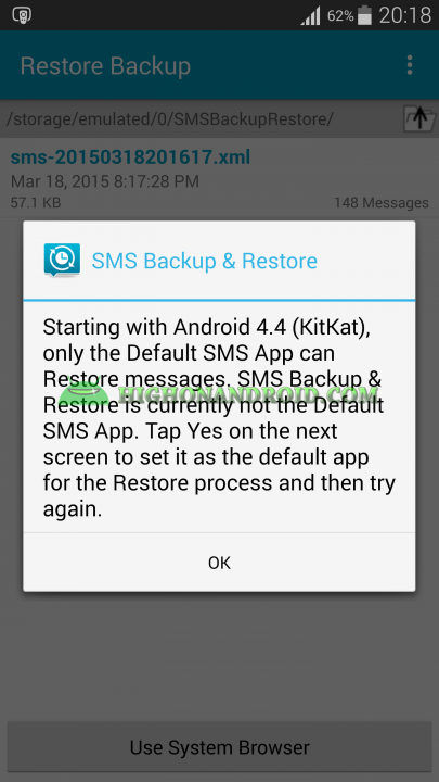 Android Messages Restore 2
