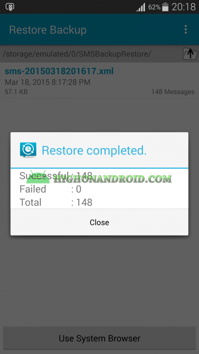 Android Messages Restore 4