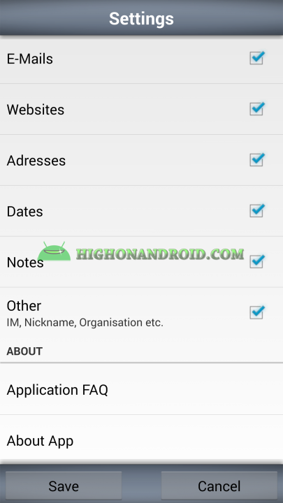 Android Contacts Backup MC7
