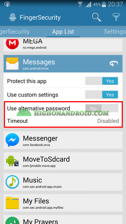 Unlock apps with Fingerprint using Galaxy Note 4  9