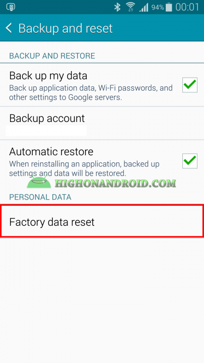 factory data reset Galaxy Note 4