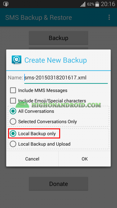Android Messages Backup 5