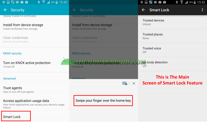 Galaxy S6 Galaxy S6 Edge Smart Lock Feature 4