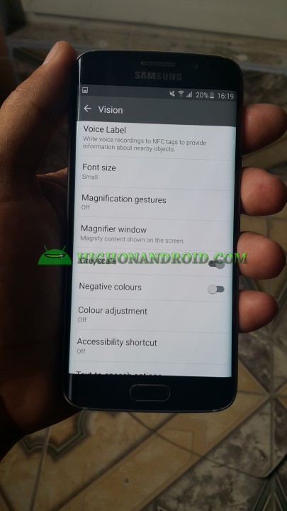 Galaxy S6 S6 Edge GrayScale Mode 2