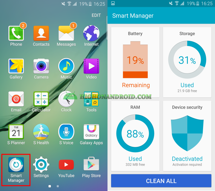 Galaxy S6 S6 Edge Smart Manager