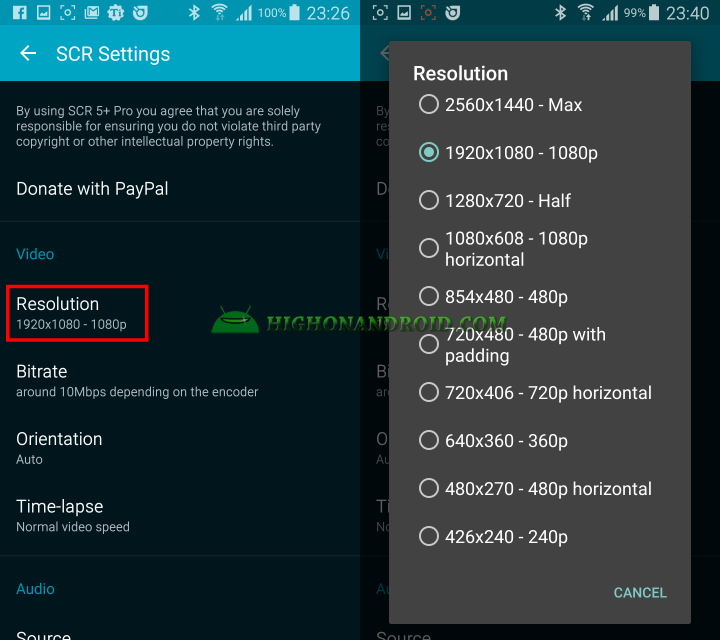 Record your android device's screen 4