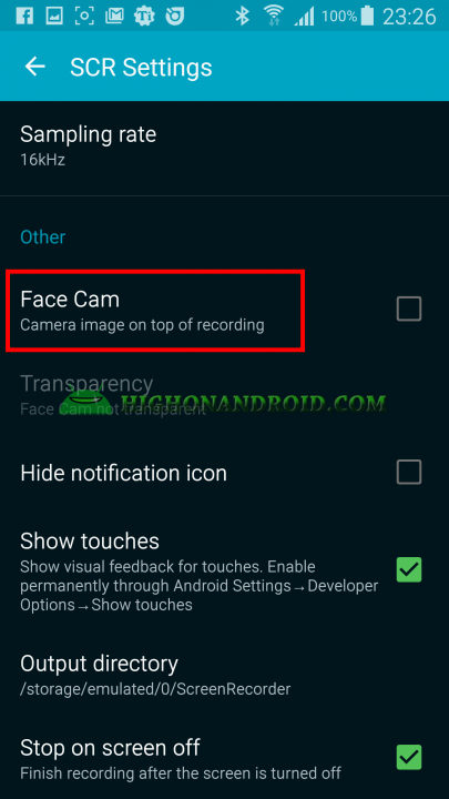 Record your android device's screen 8