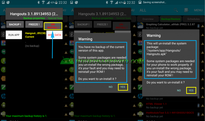 Remove System apps from Android Device 6
