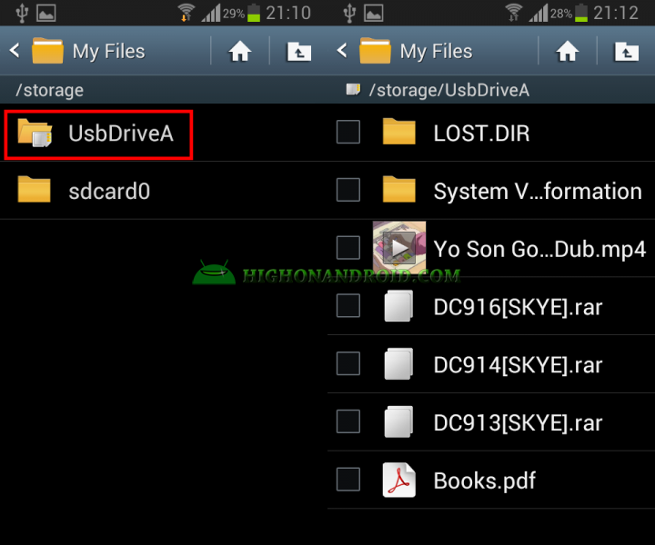 Transfer files from USB Flash Drive to Android Device 2