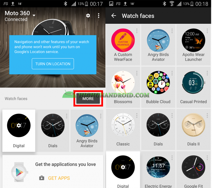 Change Android Wear Watch Face 10
