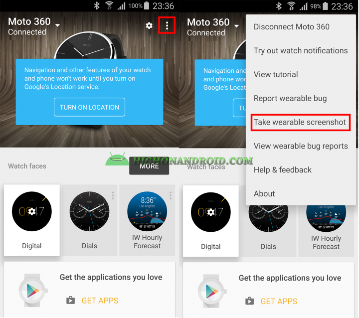 Take Screenshots on Android Wear