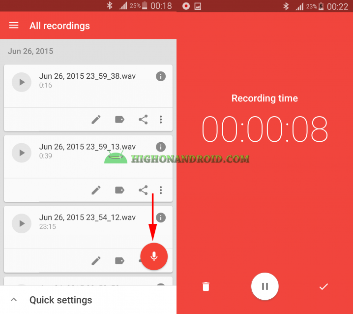 record audio on android wear 15