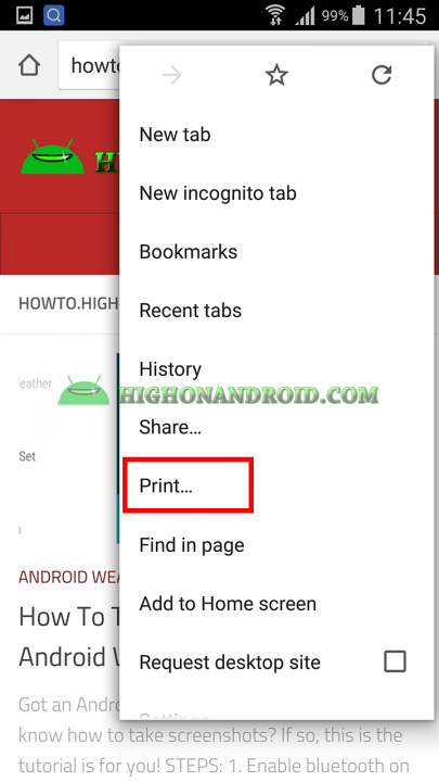 Covert Web Pages to PDF file on Android 3
