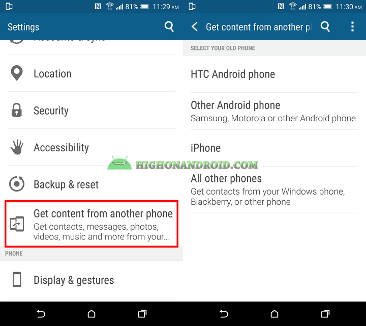 How To Transfer photos, videos, contacts, messages from your older phone to htc one m9 plus