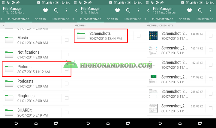 How To take screenshots on htc one m9 plus