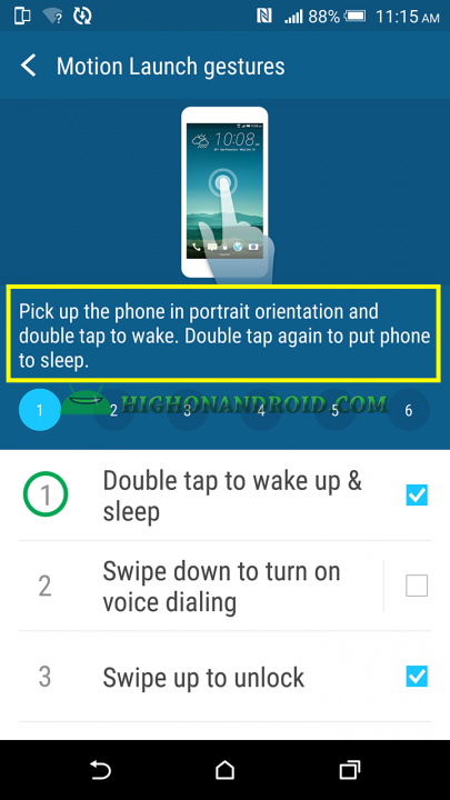 htc one m9 plus Double tap to wakeup the screen
