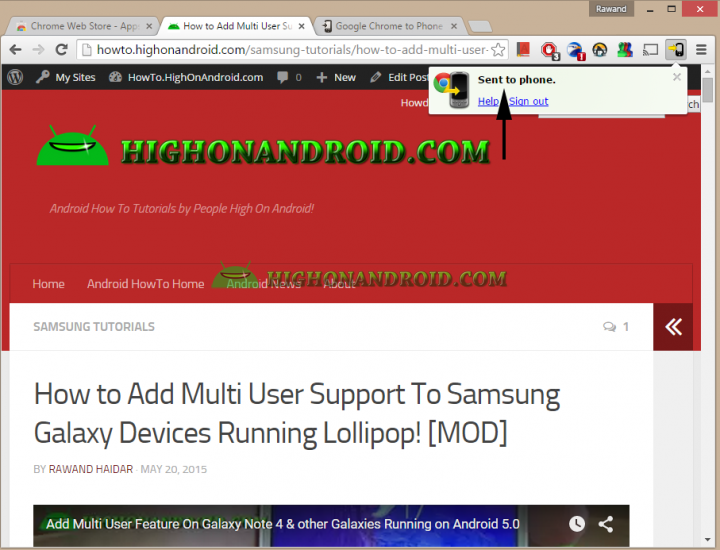 How To Directly Send Web page links from PC to  your android device 14