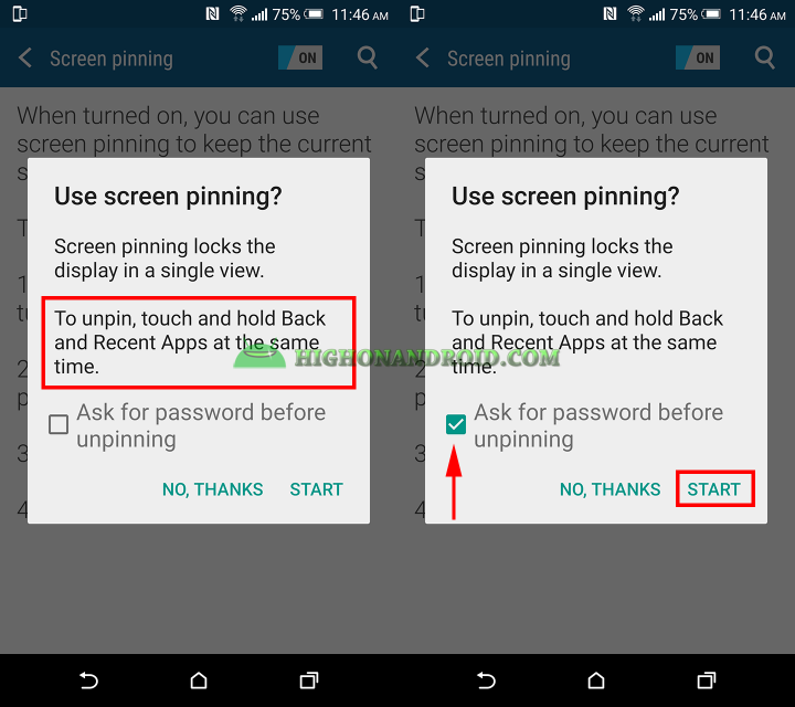 How To Enable Screen pinning feature on htc one m9 plus 5