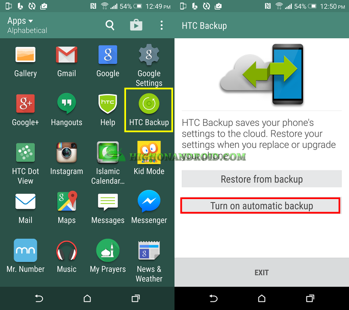 backup contacts, messages, settings, password, bookmarks , apps on htc one m9 plus