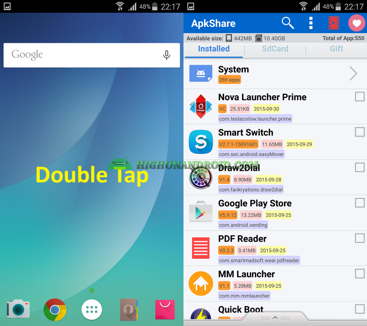 How to launch apps by gesture on Android 5