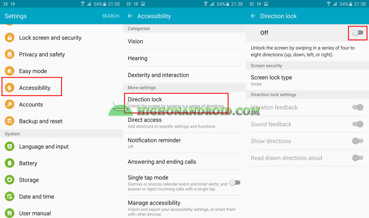 How to Use Direction Lock on Samsung Galaxy Note 5