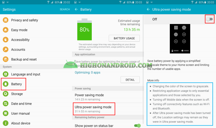 how to use ultra power saving mode on galaxy note 5