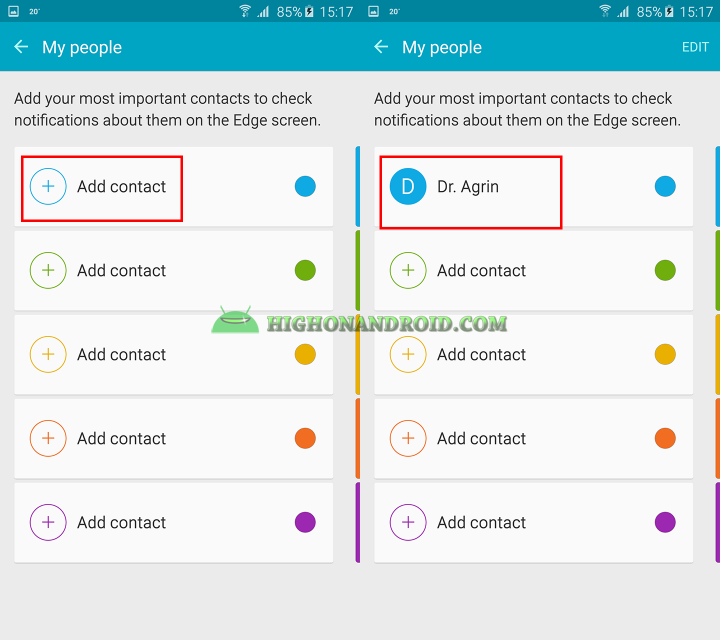 how to set up people edge on galaxy s6 edge plus 3