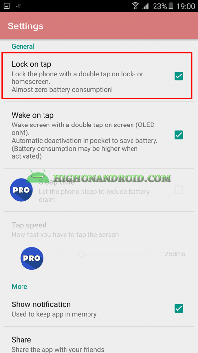 Add Double Tap to wake up gesture to your android device using KnockOn App 5