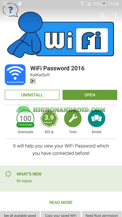 Wifi password reminder