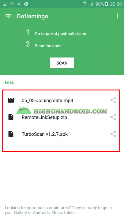 share files between android and pc 7